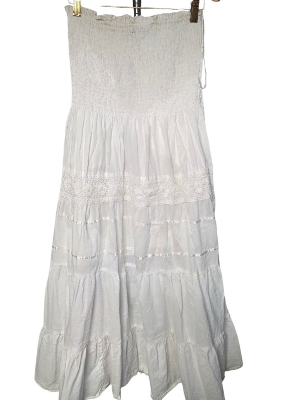 High-low Wear As Dress Or Long Skirt Stretchy Top Lace Crochet Large